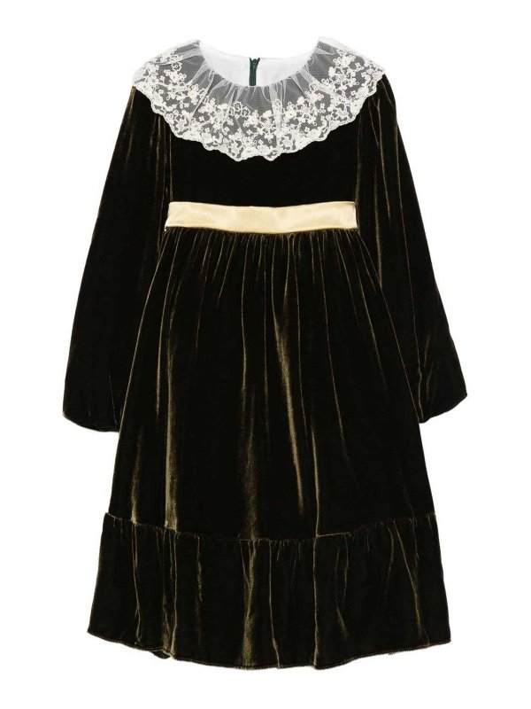 LA STUPENDERIA: Knee length skirts & Midi - Dress with lace collar