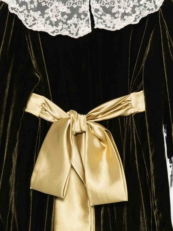 The Best Shops LA STUPENDERIA: Knee length skirts & Midi - Dress with lace collar