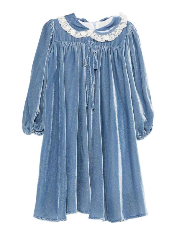 LA STUPENDERIA: ニーレングスドレス - 膝丈ドレス - ブルー