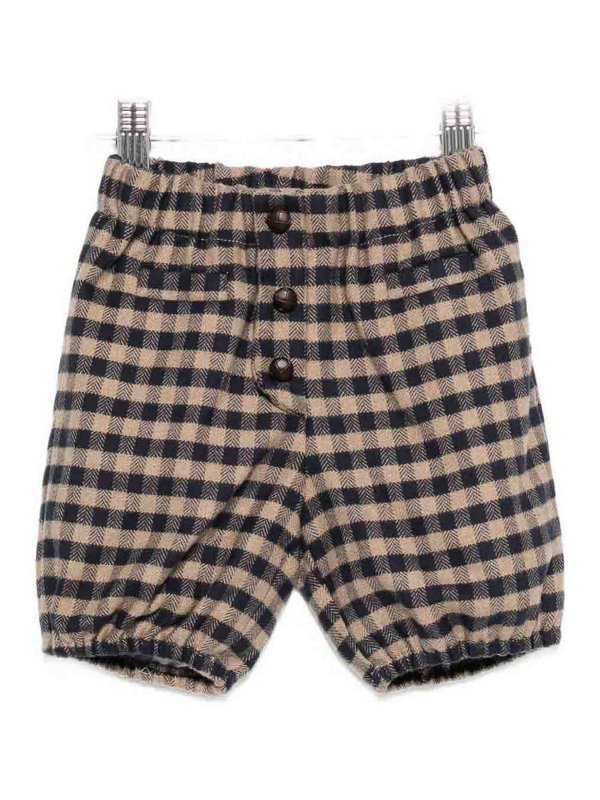 LA STUPENDERIA: Trousers Shorts - Checked Shorts