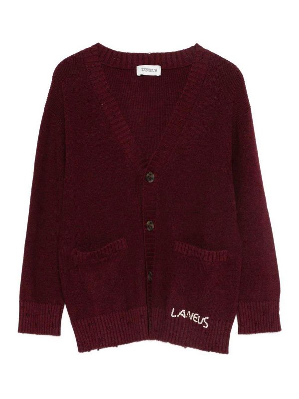 LANEUS: Cardigans - Cardigan - Rouge Brun