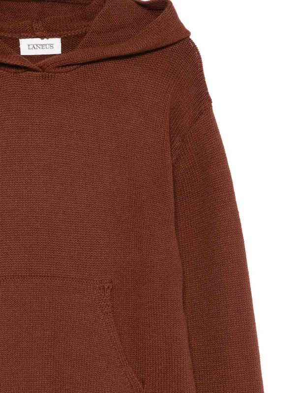 The Best Shops LANEUS: Suéteres con cuello pico - Suéter Cuello Redondo - Marrón