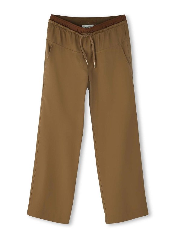 LANVIN: casual trousers - Trousers With Logo