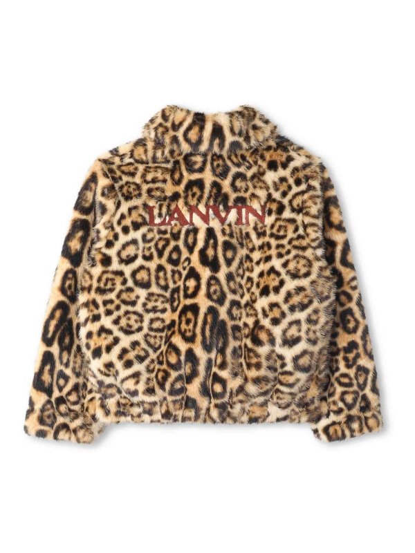 LANVIN: Fur & Shearling Coats online - Eco Fur With Logo