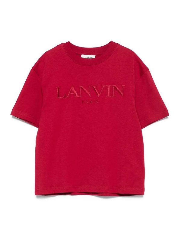 LANVIN: T-shirts - T-Shirt - Rouge Brun
