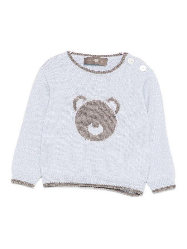 LITTLE BEAR: Suéteres con cuello pico - Suéter Cuello Redondo - Azul