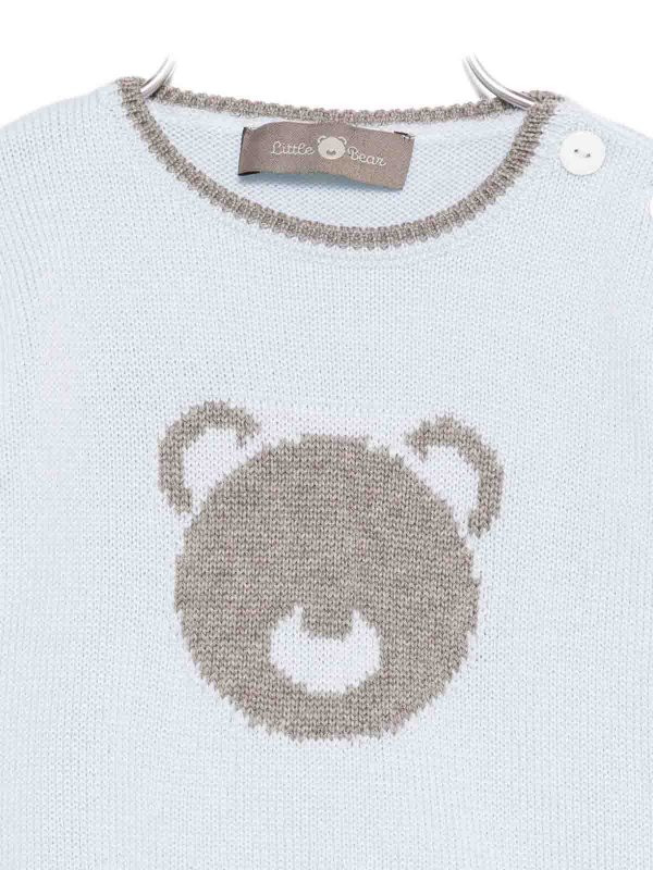 The Best Shops LITTLE BEAR: Suéteres con cuello pico - Suéter Cuello Redondo - Azul