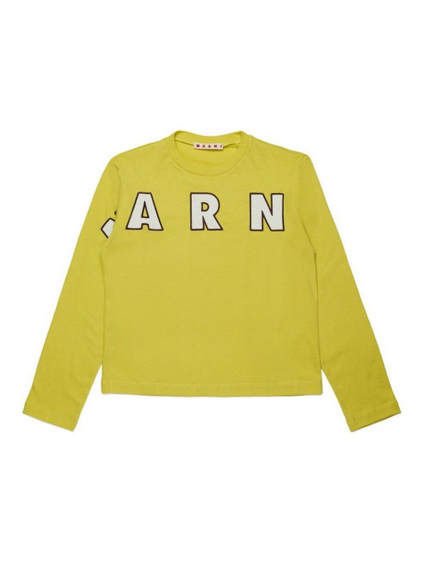 Marni: T-shirts - T-Shirt - Gelb