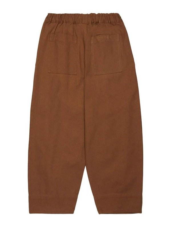 Marni: Pantalons casual online - Pantalons Décontractés - Marron