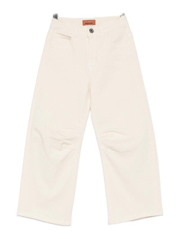 MISSONI: straight leg jeans - Jeans With Zigzag Embroidery