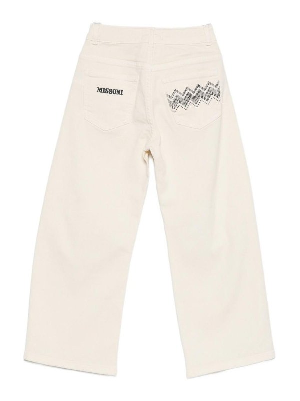 MISSONI: straight leg jeans online - Jeans With Zigzag Embroidery