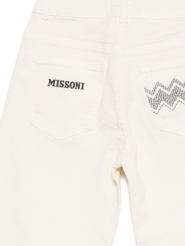 The Best Shops MISSONI: straight leg jeans - Jeans With Zigzag Embroidery