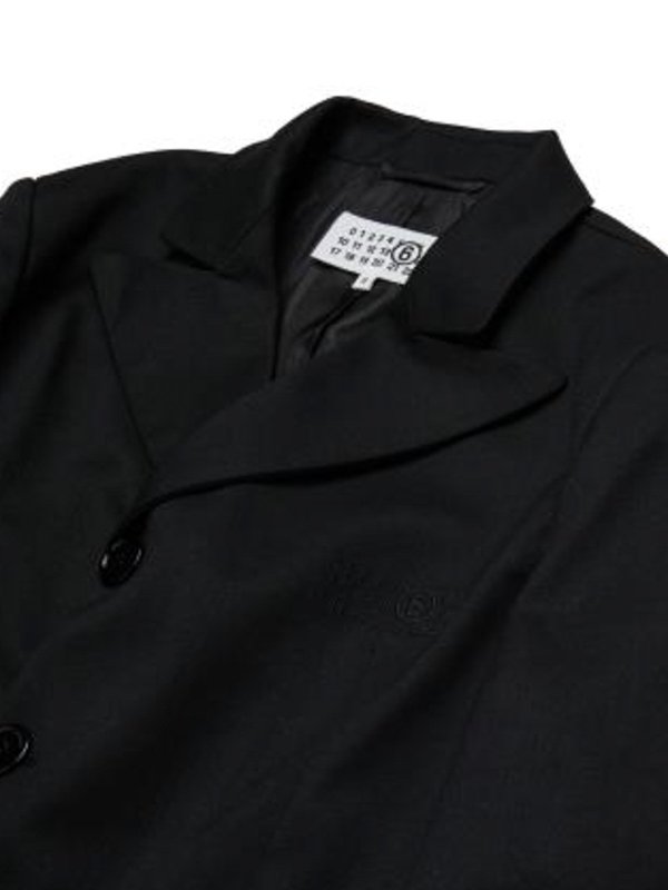 The Best Shops MM6 MAISON MARGIELA: Blazer - Blazer - Negro