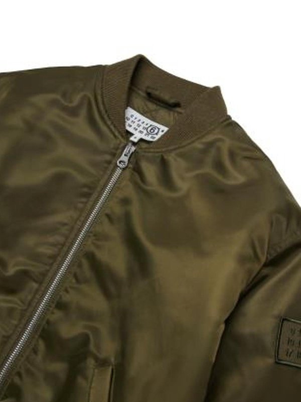 The Best Shops MM6 MAISON MARGIELA: bombers - Bomber Jacket With Logo