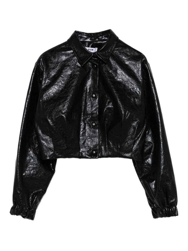 M.S.G.M. KIDS: shirts - Leather Effect Shirt