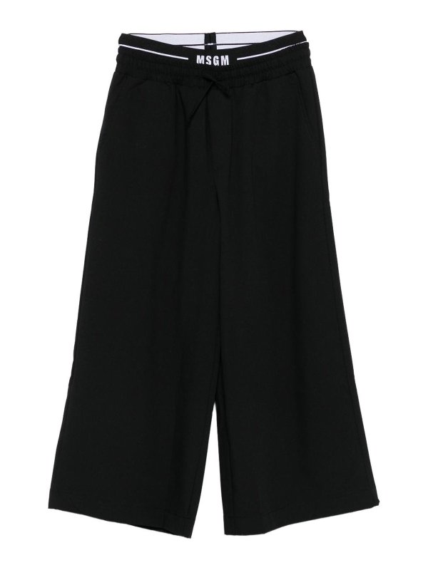 M.S.G.M. KIDS: casual trousers - Wide Leg Trousers