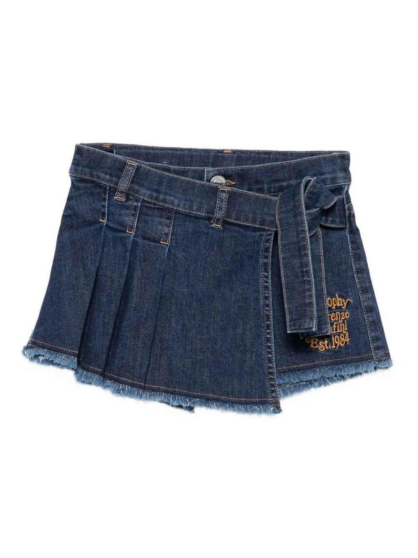 Philosophy di Lorenzo Serafini: Faldas media pierna y semilargas - Falda Semilarga - Azul