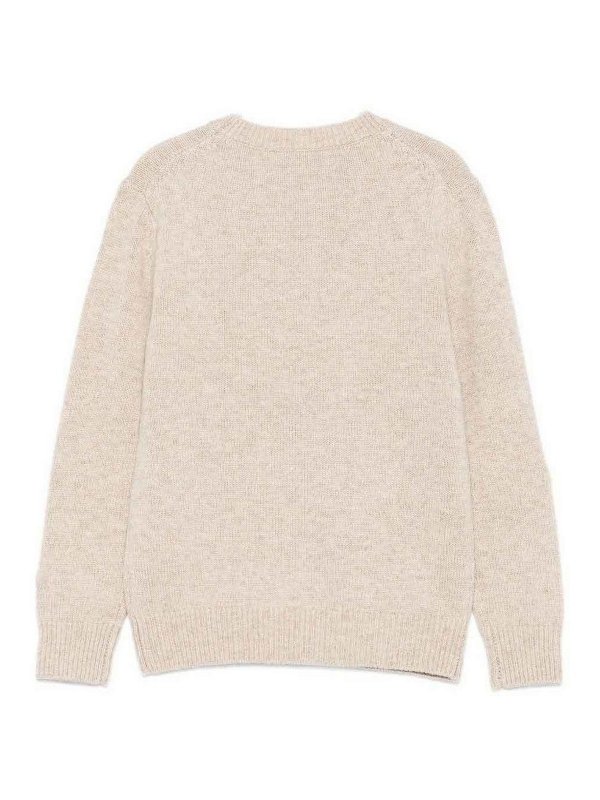 MC2 SAINT BARTH: Strickpullover mit Rundhalsausschnitt online - Rundhalspullover - Beige