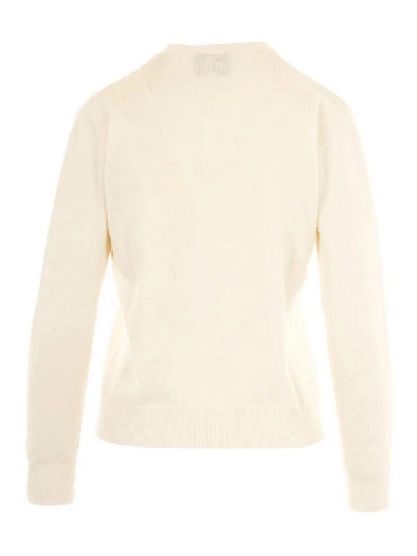MC2 SAINT BARTH: Strickpullover mit Rundhalsausschnitt online - Rundhalspullover - Creme