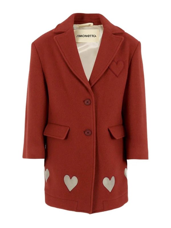 Simonetta: knee length coats - Coat With Transparencies