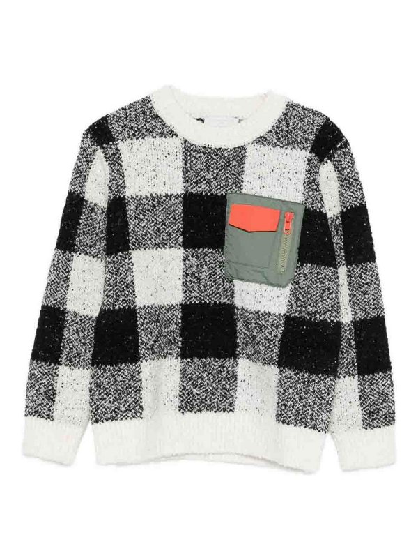 Stella McCartney Kids: Strickpullover mit Rundhalsausschnitt - Rundhalspullover - Schwarz