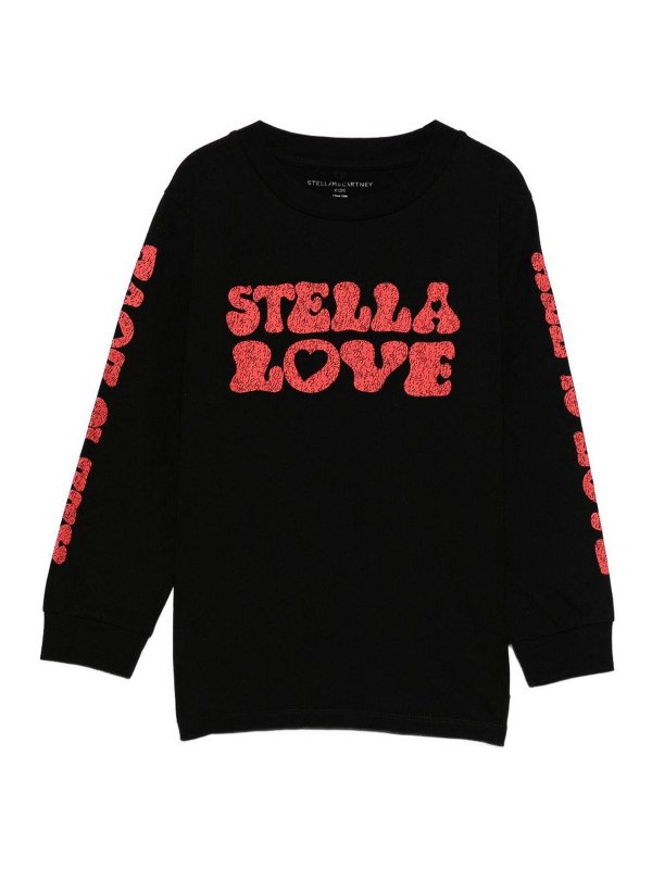Stella McCartney Kids: Camisetas - Camiseta - Negro