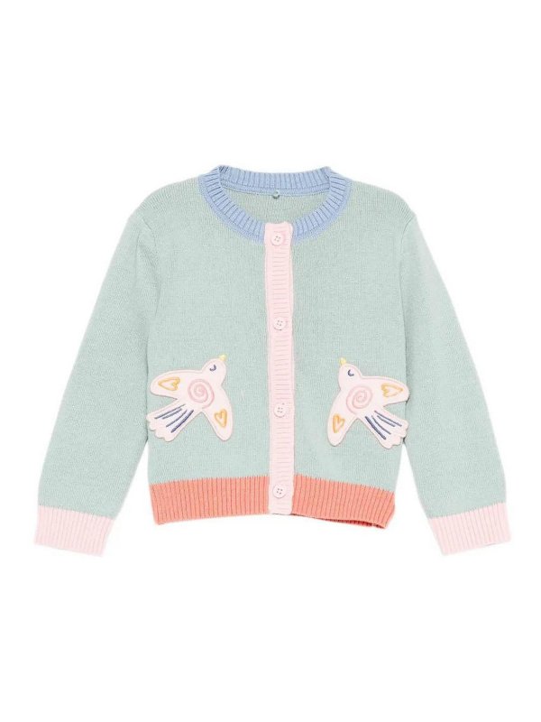 Stella McCartney Kids: Cardigans - Cardigan - Grün
