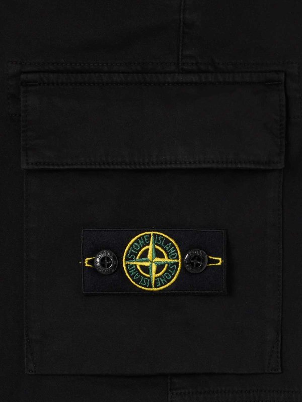 The Best Shops Stone Island Junior: Pantalons casual - Pantalons Décontractés - Noir