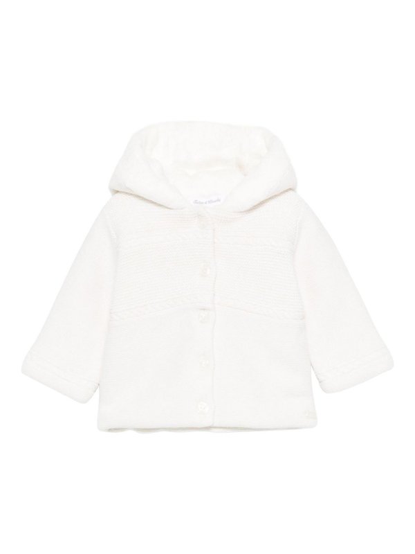 TARTINE ET CHOCOLAT: Abrigos de borreguito y piel  - Abrigo De Piel - Blanco