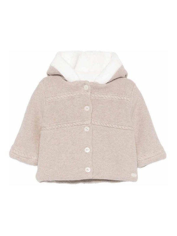 TARTINE ET CHOCOLAT: Abrigos de borreguito y piel  - Abrigo De Piel - Beis