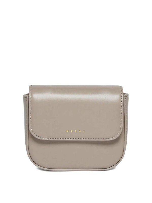 Marni: Schultertaschen - Schultertasche - Beige