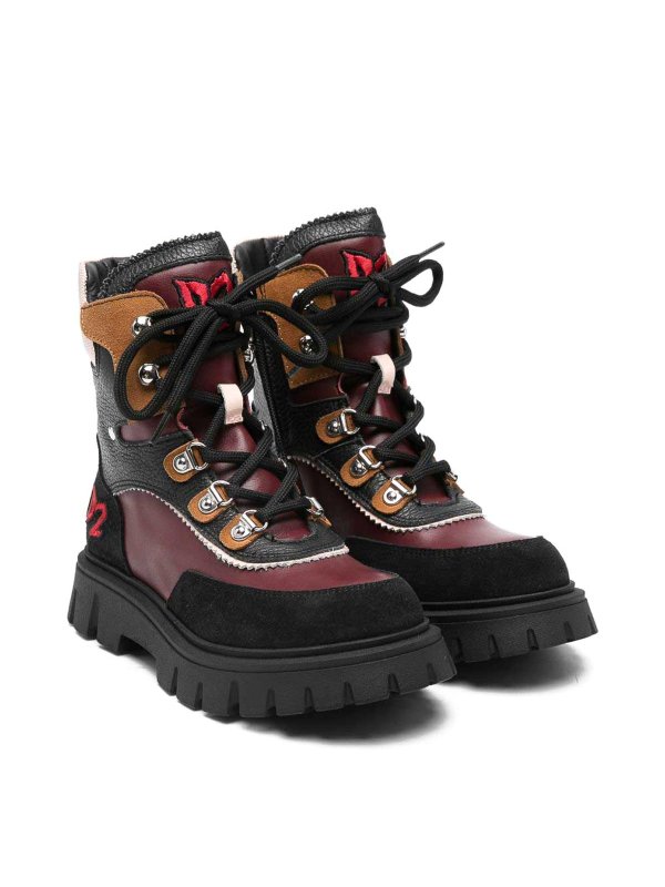 DSQUARED2: Botas - Botas - Rojo Oscuro
