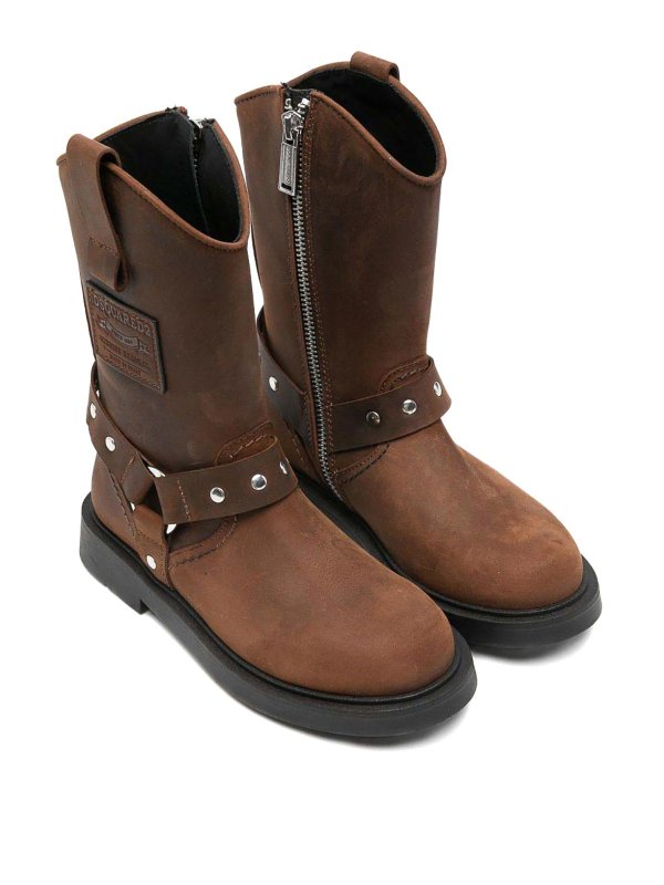 DSQUARED2: Bottes - Bottes - Marron