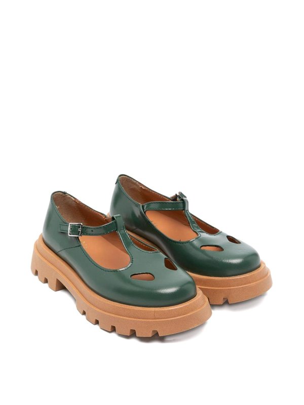 ELI 1957: フラットシューズ - フラットシューズ - 緑