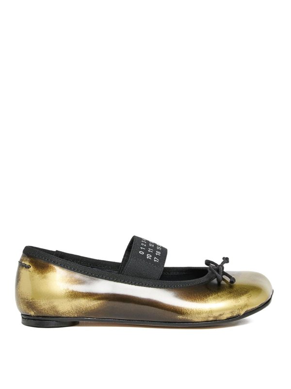 MM6 MAISON MARGIELA: フラットシューズ - フラットシューズ - 黒