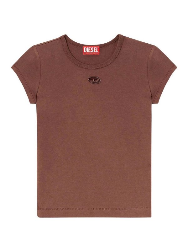 DIESEL: Camisetas - Camiseta - Marrón