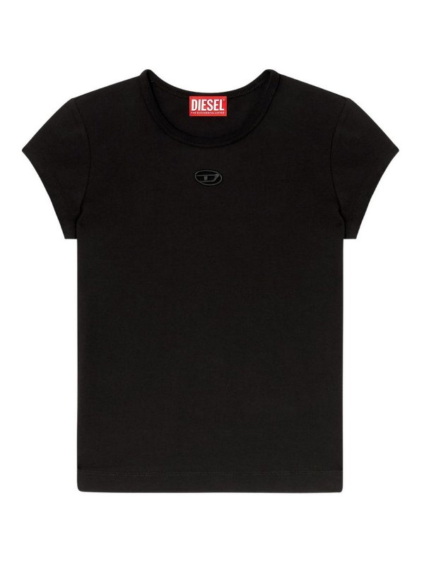 DIESEL: Camisetas - Camiseta - Negro