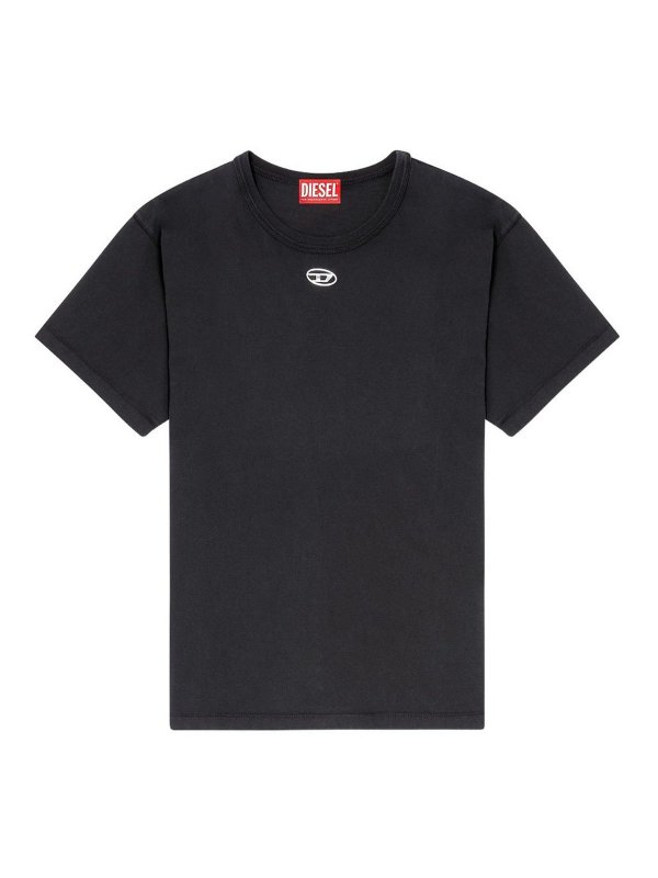 DIESEL: Camisetas - Camiseta - Negro