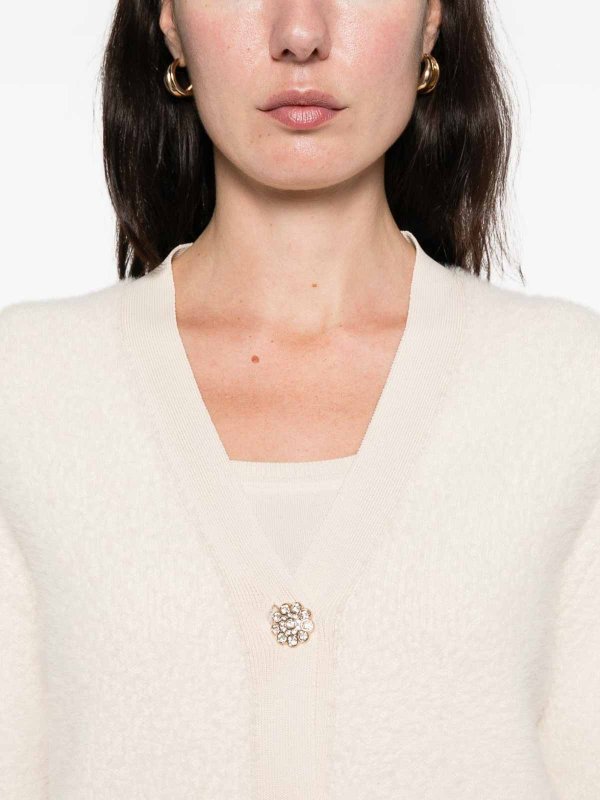 The Best Shops BLUGIRL: Suéteres con cuello pico - Suéter Cuello Redondo - Crema