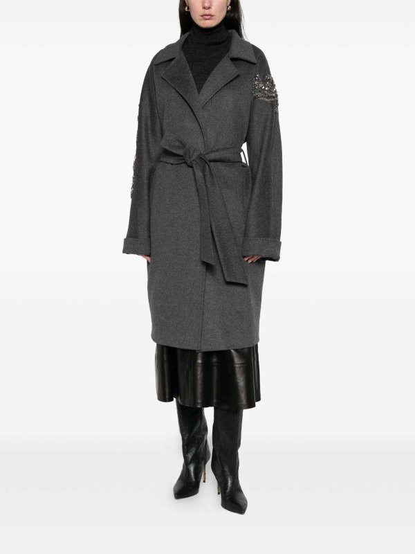 Manteau Au Genou - Gris shop online: BLUGIRL