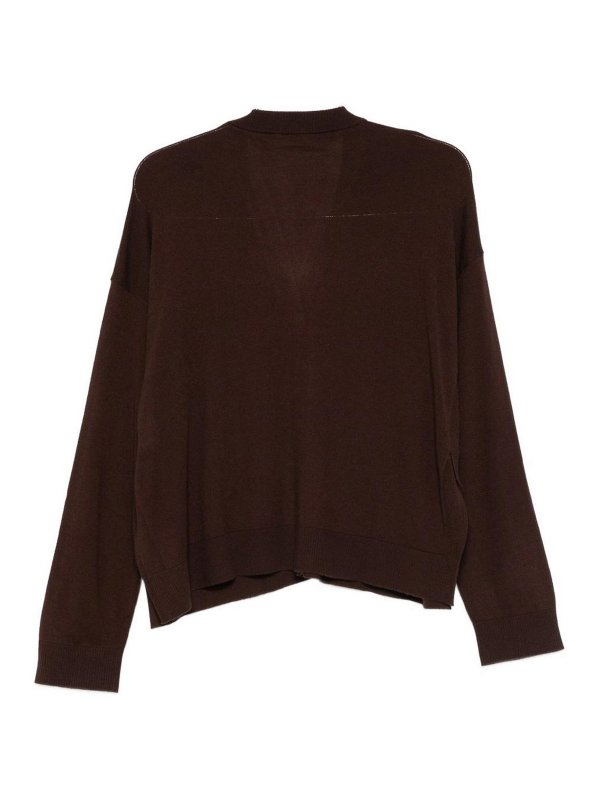 Liu Jo: Suéteres con cuello pico online - Suéter Cuello Redondo - Marrón