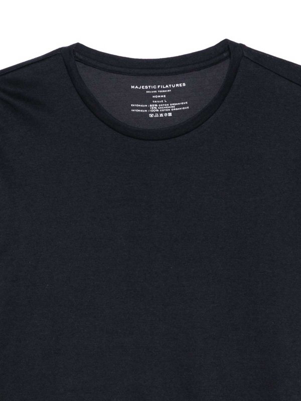 The Best Shops Majestic Filatures: t-shirts - Navy Blue Long-Sleeved T-Shirt