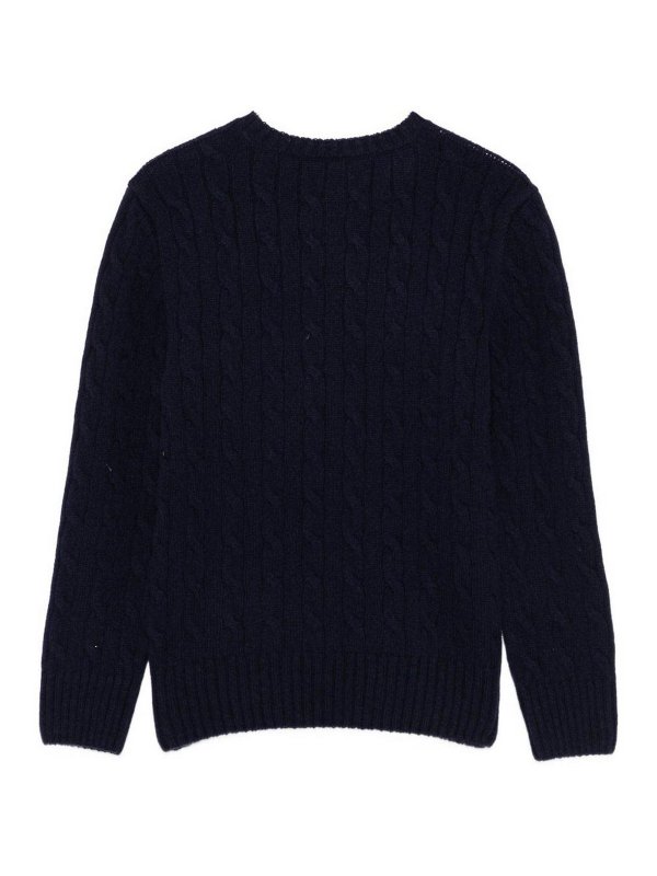 POLO RALPH LAUREN: Strickpullover mit Rundhalsausschnitt online - Rundhalspullover - Blau