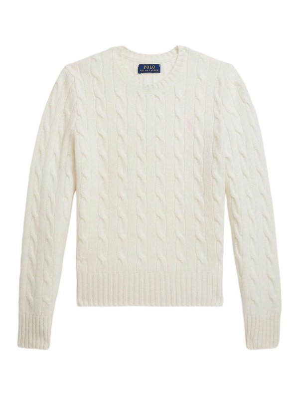 POLO RALPH LAUREN: crew necks - Cable Sweater With Logo