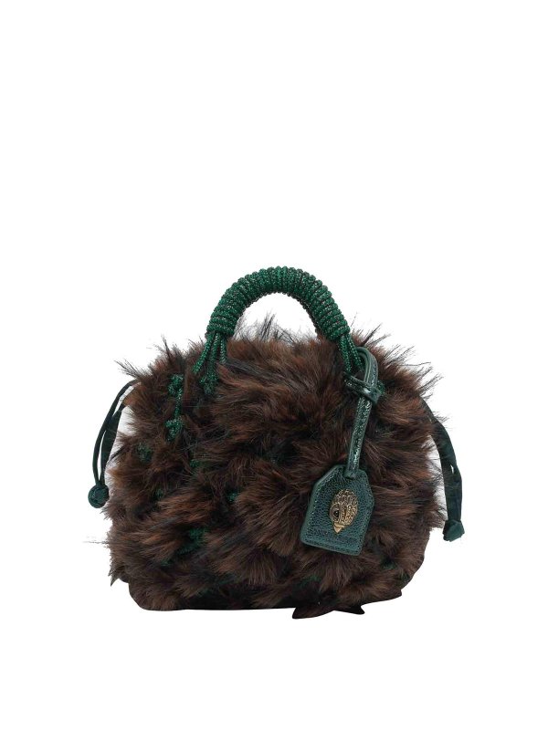 KURT GEIGER: cross body bags - Small Macram Crystal Bag