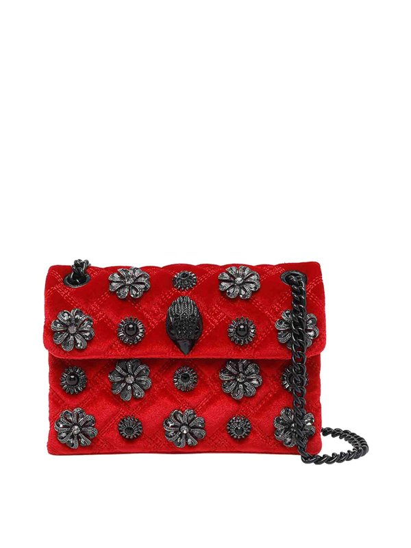 KURT GEIGER: cross body bags - Mini Kensington Velvet Crossbody Bag