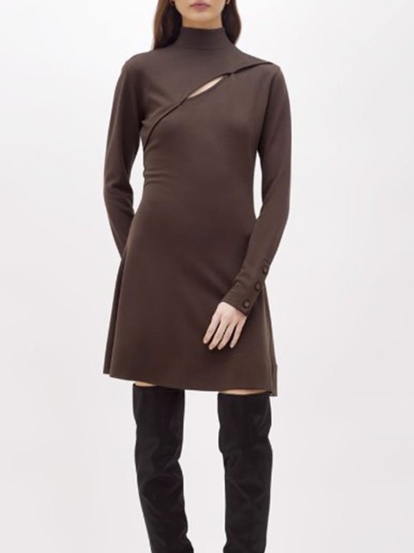 BLUGIRL: Robe longueur genou online - Robe Au Genou - Marron