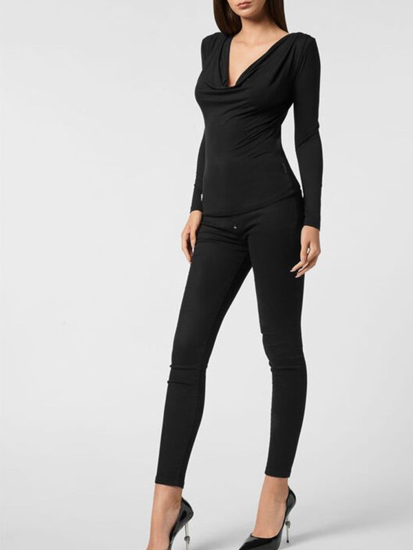 PHILIPP PLEIN: Pull col rond online - Pull Col Rond - Noir