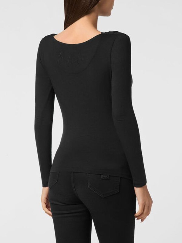 Pull Col Rond - Noir shop online: PHILIPP PLEIN