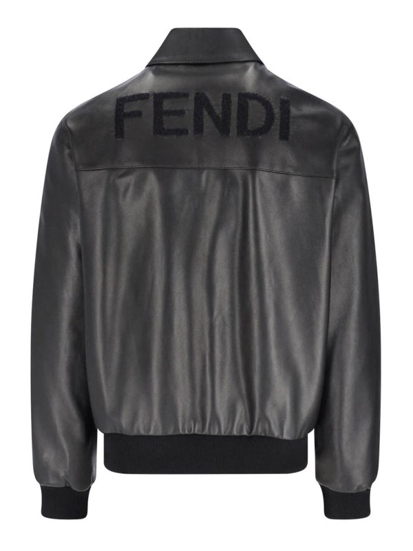FENDI: leather jacket online - Lambskin Jacket